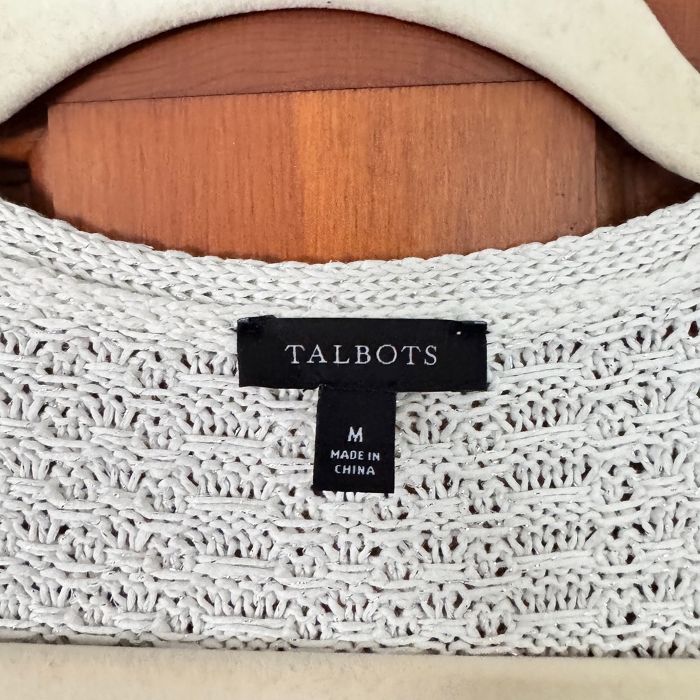 Talbots Textured Cream Cardigan - Picture 3 of 3